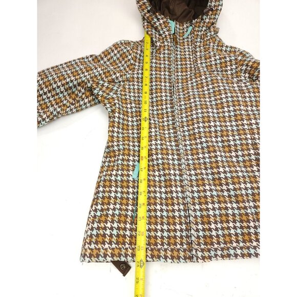 Burton Hounds tooth Hooded Ski Snowboard Jacket Womens Size Extra Small XS - Picture 6 of 9
